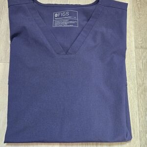 Figs Womens Casma Three- Pocket Scrub Top Size XL Blue Color